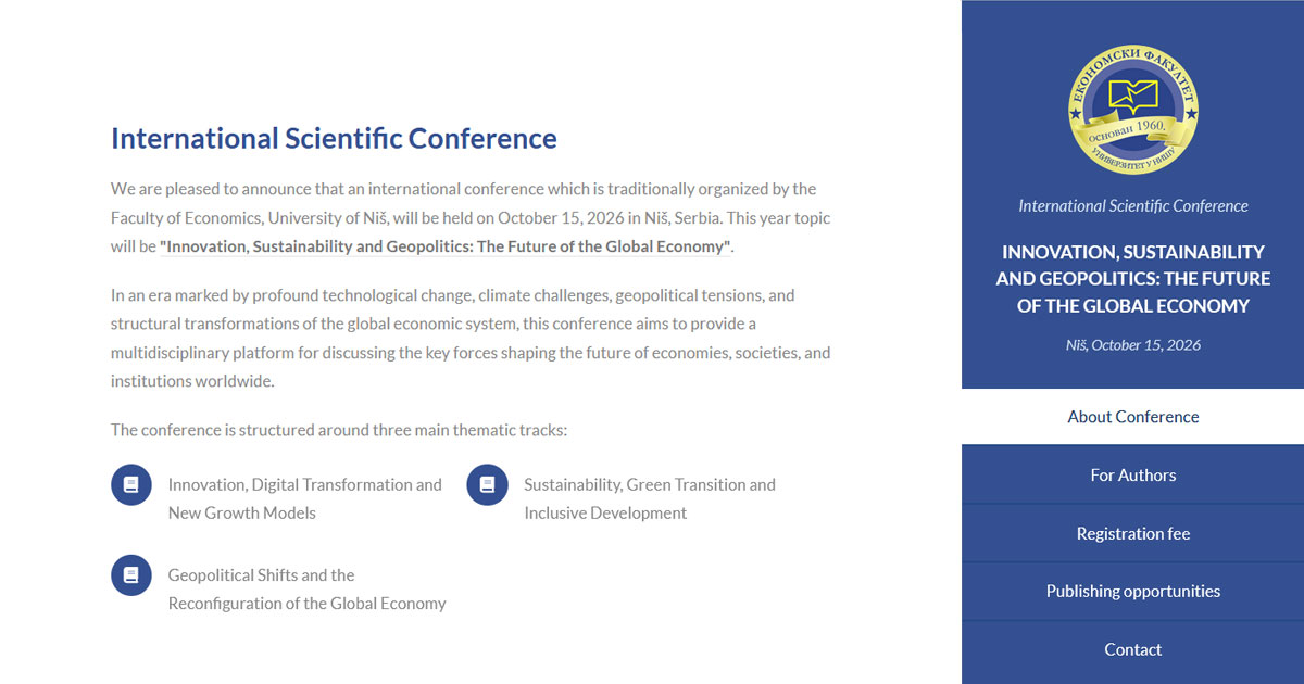 International Scientific Conference 2026